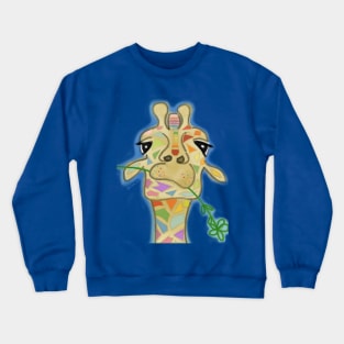 Cute Colourful Cartoon Giraffe Animal Crewneck Sweatshirt